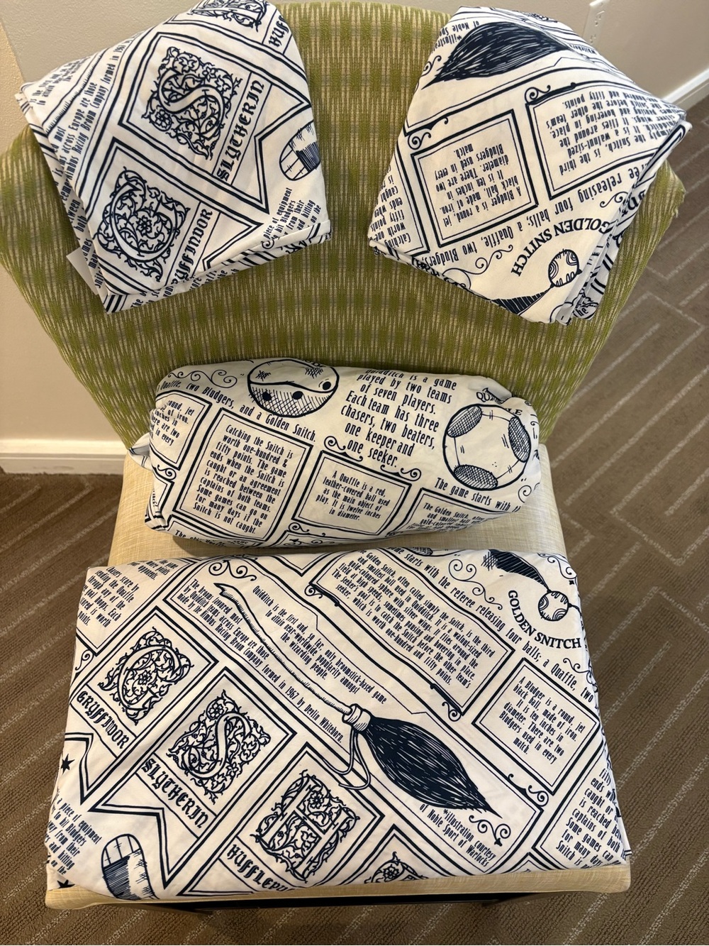 Warner Bros. Harry Potter Quidditch 4 piece twin sheet set